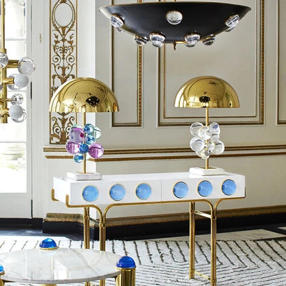 Crystal Decoration Mushroom Table Lamp